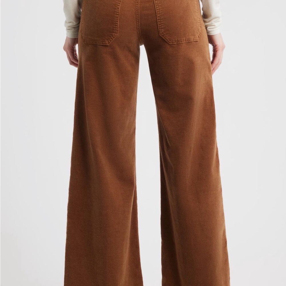FRAME Le Slim Palazzo Patch Pocket High Waist Wide Leg Corduroy Jeans - Picture 2 of 9